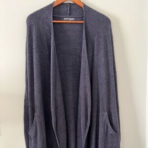 Barefoot Dreams Cozy Chic Lite Slate Blue Open Front Cardigan Size S/M